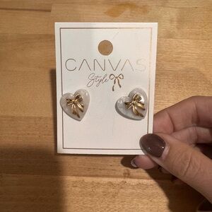 Gold Heart Earrings